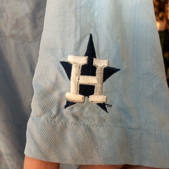 Tommy Bahama silk button down shirt with Astro’s logo - Picture 3 of 8